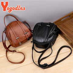 Vintage Small Shoulder Bag Women Soft PU Leather Crossbody Bag