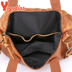 Vintage Women's Bag High Handbag Large Capacity Tote Bag Retro Handle Bag