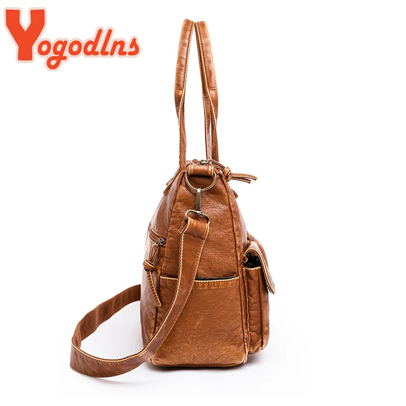 Vintage Women's Bag High Handbag Large Capacity Tote Bag Retro Handle Bag