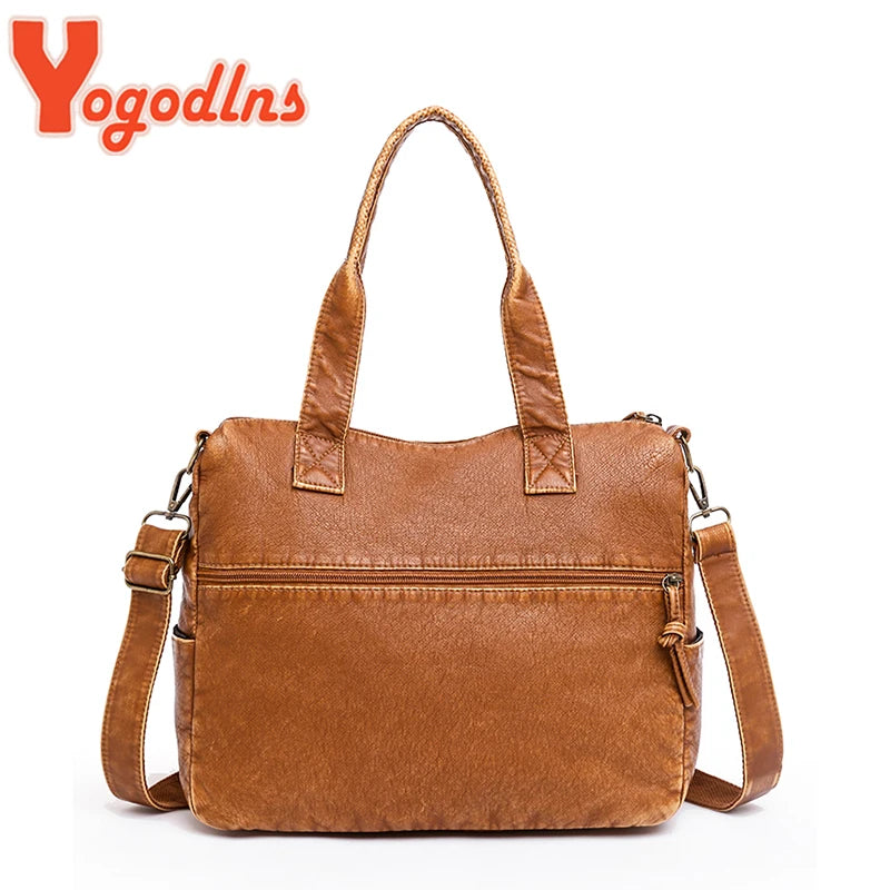 Vintage Women's Bag High Handbag Large Capacity Tote Bag Retro Handle Bag