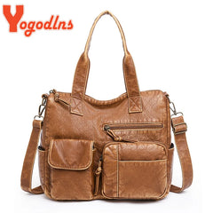 Vintage Women's Bag High Handbag Large Capacity Tote Bag Retro Handle Bag