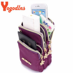 Waterproof Nylon Women Crossbody Phone Shoulder Bag Small Pouch Case