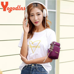 Waterproof Nylon Women Crossbody Phone Shoulder Bag Small Pouch Case