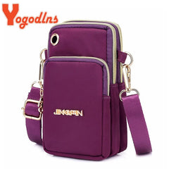 Waterproof Nylon Women Crossbody Phone Shoulder Bag Small Pouch Case