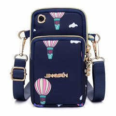 Waterproof Nylon Women Crossbody Phone Shoulder Bag Small Pouch Case