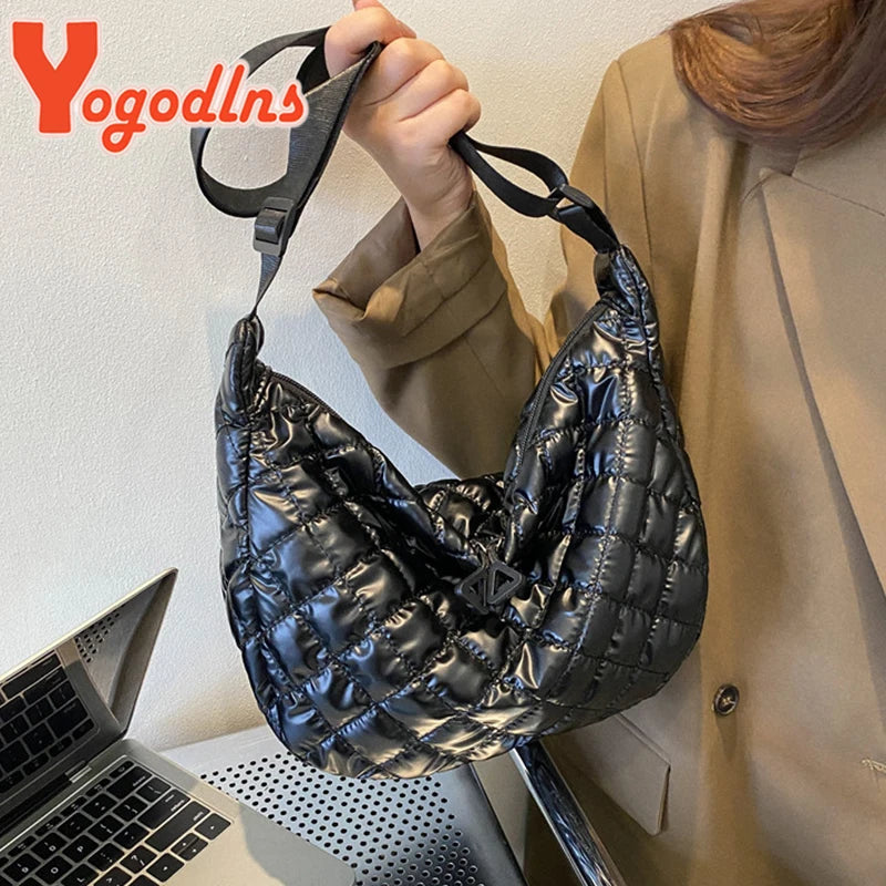 Winter Space Cotton Shoulder Bag For Women