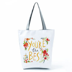 You Are My Sunshine Print Tote Bag Women's Customizable Handbags