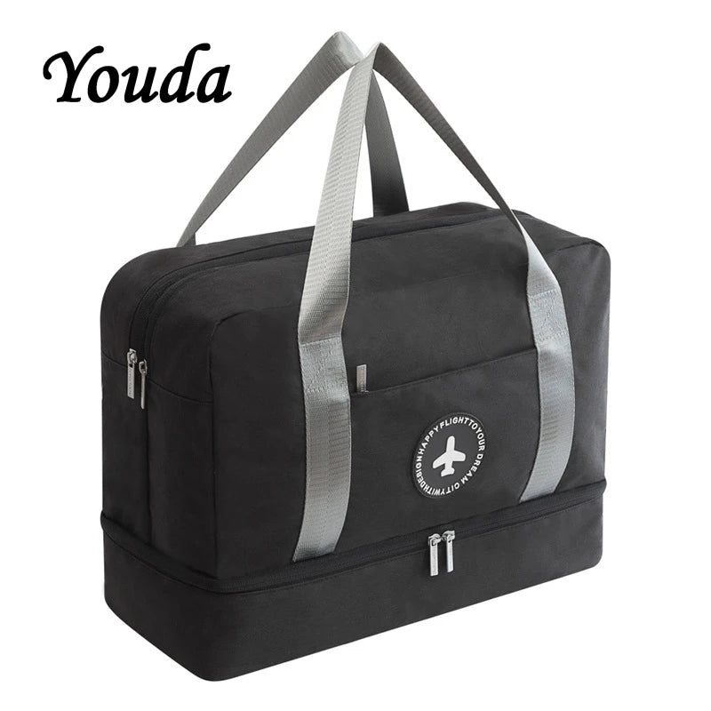 Men's Wet Dry Separation Travel Bag Waterproof Sports Shoes Storage