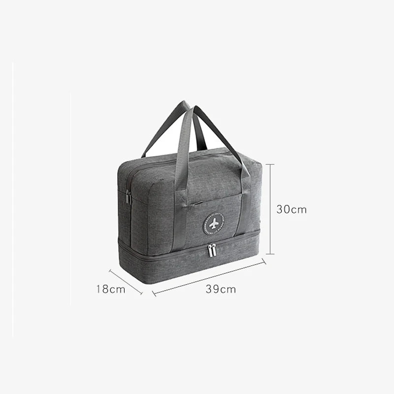 Men's Wet Dry Separation Travel Bag Waterproof Sports Shoes Storage