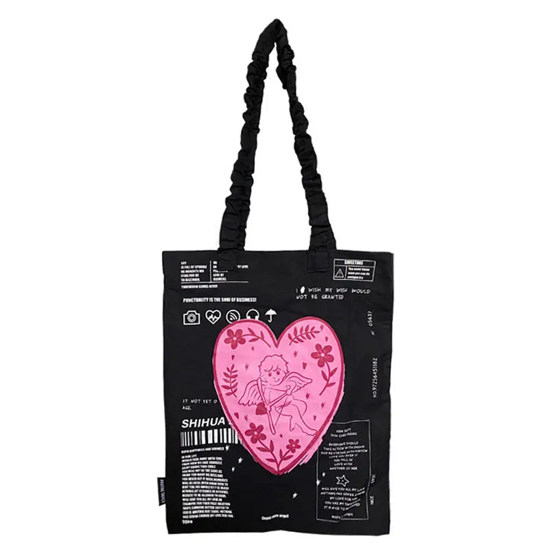 Women's Shoulder Bag Graffiti Printing Canvas Tote Pack