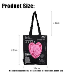 Women's Shoulder Bag Graffiti Printing Canvas Tote Pack