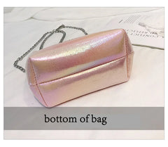 Bright Small Bag European American Printing Chain Shoulder Messenger Bucket Moth