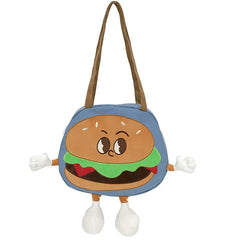 Hamburger Shoulder Bag Large-capacity Canvas Casual Shopping
