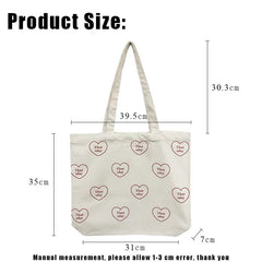 Large Capacity Canvas Tote Shoulder Bags Reusable Shopping Bag for Women