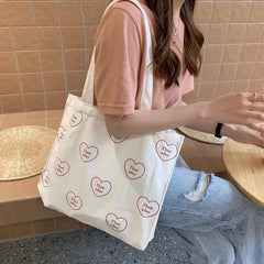 Large Capacity Canvas Tote Shoulder Bags Reusable Shopping Bag for Women