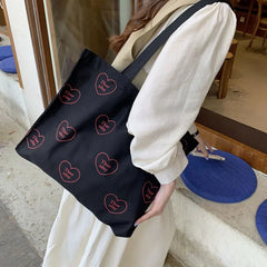 Large Capacity Canvas Tote Shoulder Bags Reusable Shopping Bag for Women