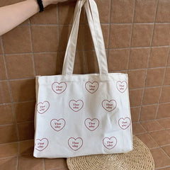 Large Capacity Canvas Tote Shoulder Bags Reusable Shopping Bag for Women