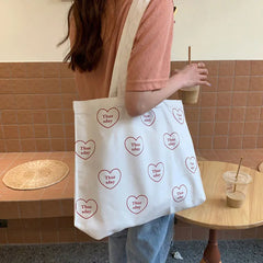 Large Capacity Canvas Tote Shoulder Bags Reusable Shopping Bag for Women