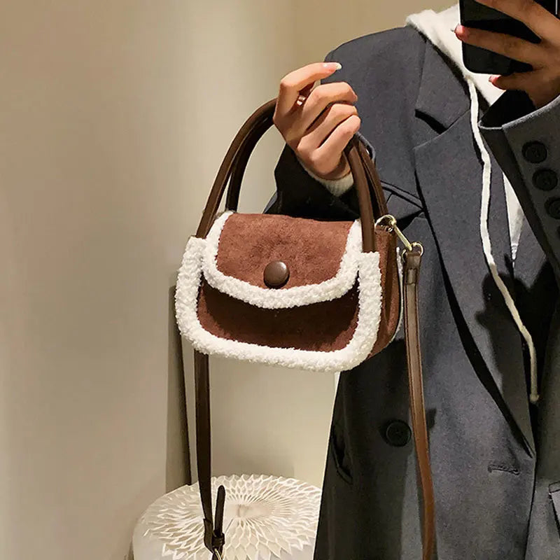 Small Square Messenger Bag Ladies Leather Shoulder Bags