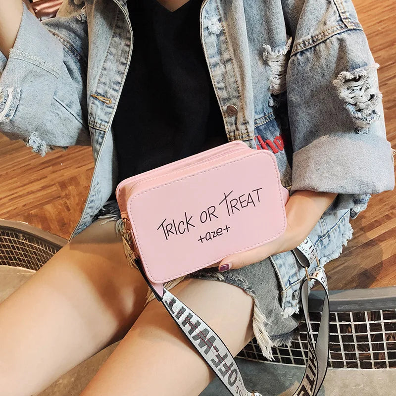 Retro Women Handbags Ladies Tote Sweet Letters Literary Hand