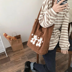 Winter Bear Shoulder Bag for Women