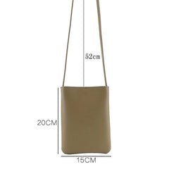 Classic Style Ladies Mobile Phone Pouch Solid PU Material Girl Messenger Bag