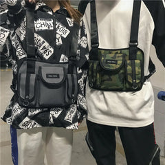 Camouflage Chest Bag Hip Hop Style Couple Crossbody Bags