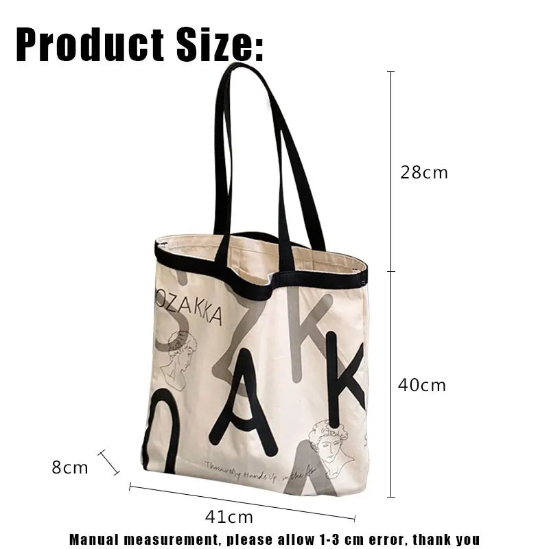 Women Canvas Shopping Bag Eco Storage Handbag Reusable Foldable Tote
