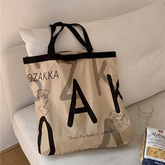 Women Canvas Shopping Bag Eco Storage Handbag Reusable Foldable Tote