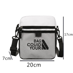 Canvas Sling Bag Zipper Mini Crossbody Solid Small Shoulder Messenger Bag