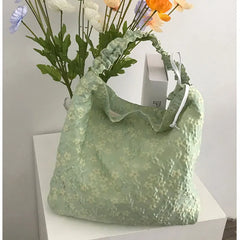 Women Flower Jacquard Messenger Bag Casual Tote School Shoulder B