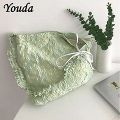 Women Flower Jacquard Messenger Bag Casual Tote School Shoulder B