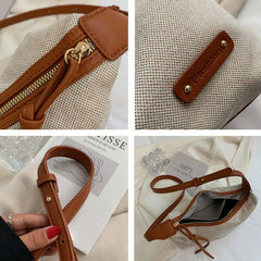 Canvas Shoulder Bag Casual Tote Handbag Zipper Messenger Bags