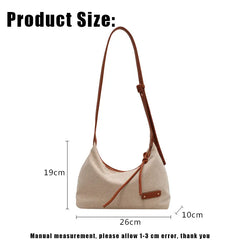 Canvas Shoulder Bag Casual Tote Handbag Zipper Messenger Bags