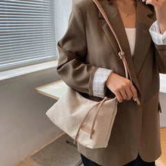 Canvas Shoulder Bag Casual Tote Handbag Zipper Messenger Bags