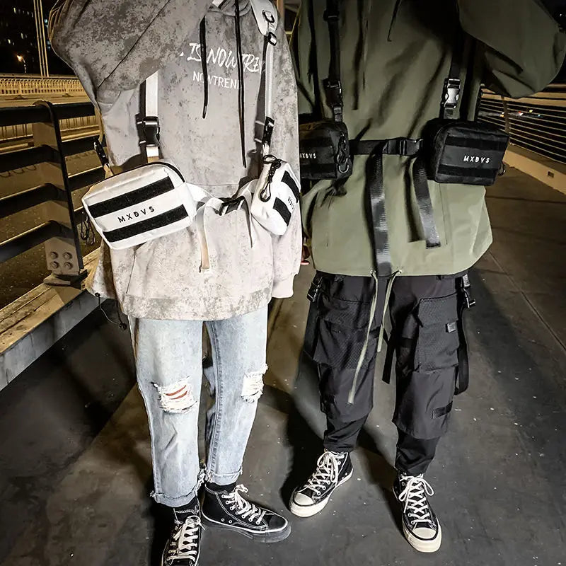 Girls Street Hip Hop Chest Bag Tactical Vest Waist Pack Rig Bags