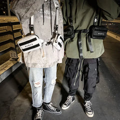 Girls Street Hip Hop Chest Bag Tactical Vest Waist Pack Rig Bags