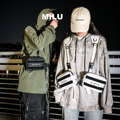 Girls Street Hip Hop Chest Bag Tactical Vest Waist Pack Rig Bags
