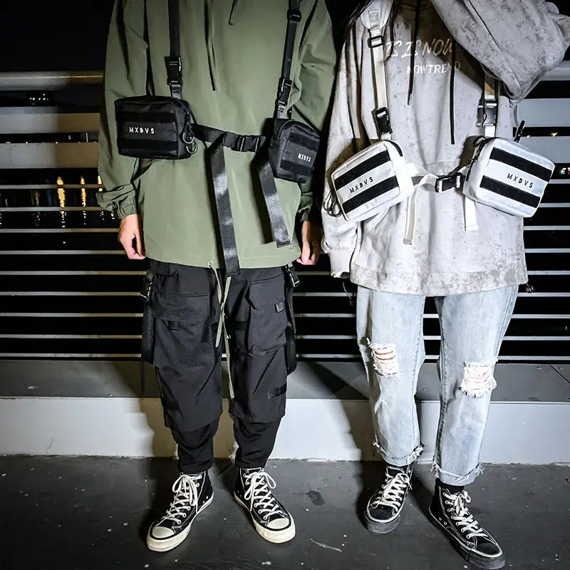 Girls Street Hip Hop Chest Bag Tactical Vest Waist Pack Rig Bags