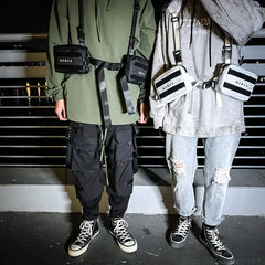 Girls Street Hip Hop Chest Bag Tactical Vest Waist Pack Rig Bags