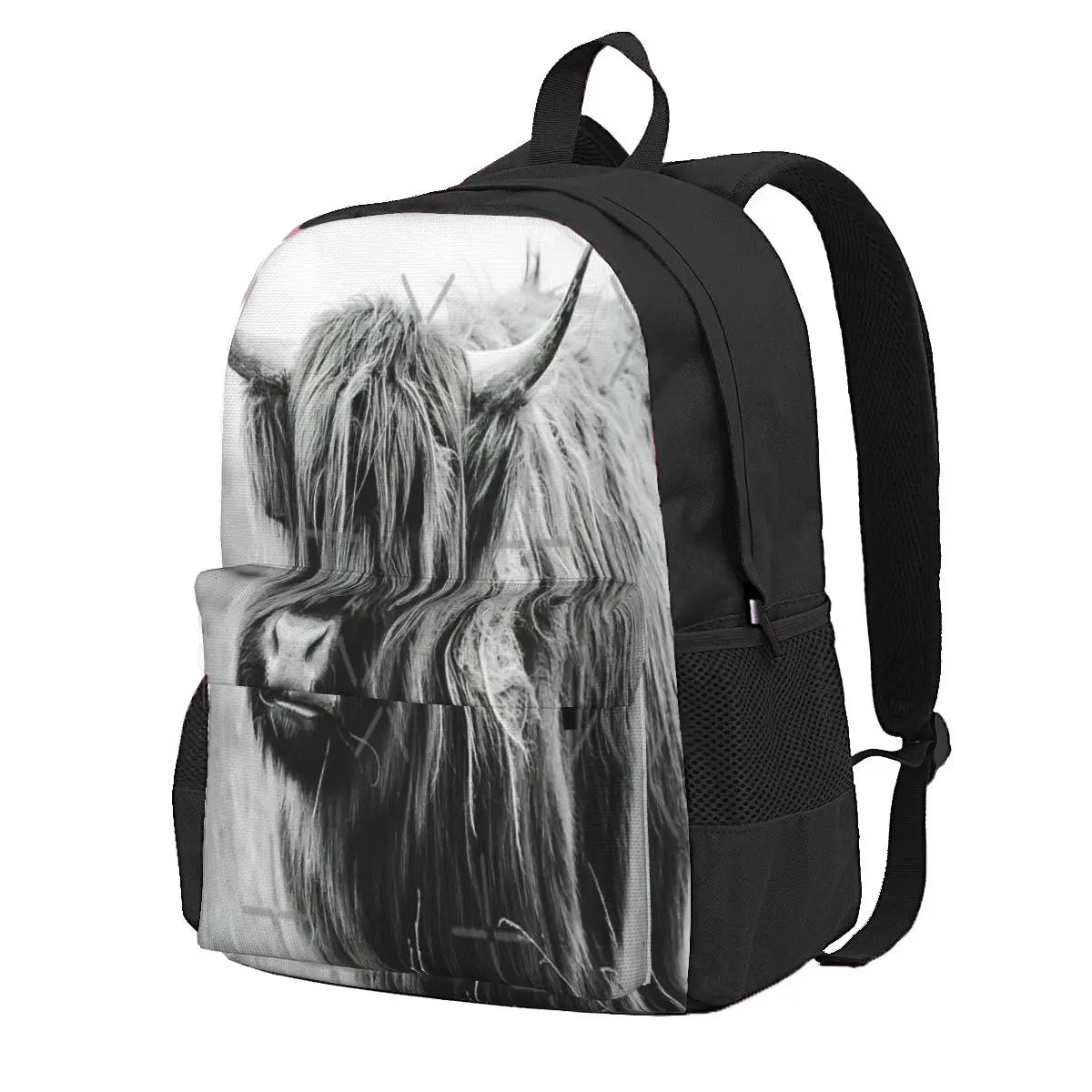 Highland Cow Backpack for Travel and Hiking