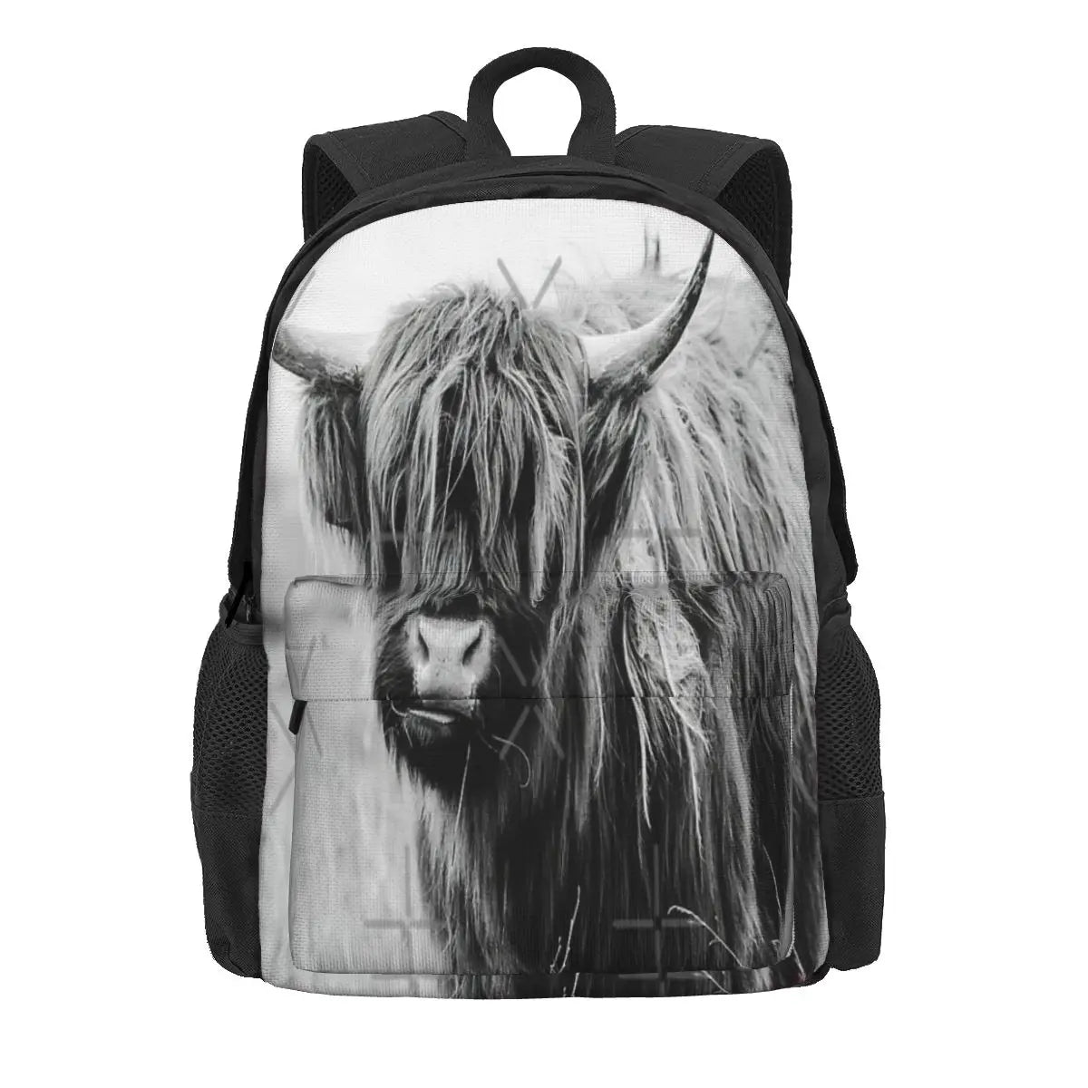 Highland Cow Backpack for Travel and Hiking