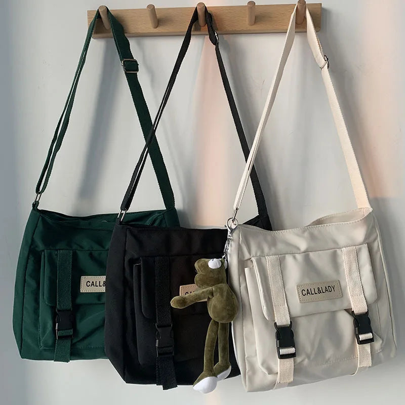 Waterproof Shoulder Bag Pack for Students, Large Capacity Messenger Backpack