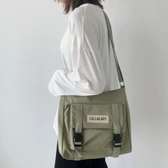Waterproof Shoulder Bag Pack for Students, Large Capacity Messenger Backpack