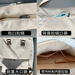 Waterproof Shoulder Bag Pack for Students, Large Capacity Messenger Backpack