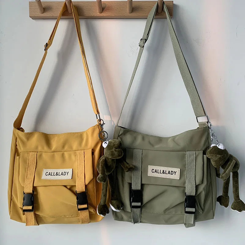 Waterproof Shoulder Bag Pack for Students, Large Capacity Messenger Backpack