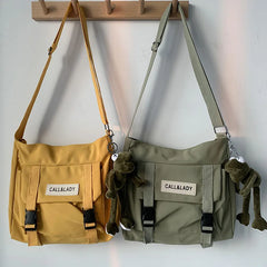 Waterproof Shoulder Bag Pack for Students, Large Capacity Messenger Backpack