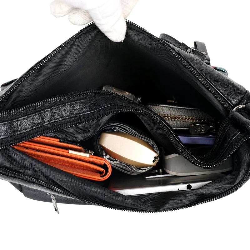 Large Capacity Ladies Shoulder Bag with Pendant Crossbody Bag
