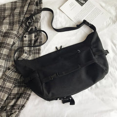 Youth Canvas Crossbody Bag Girls Shoulder Messenger Handbag