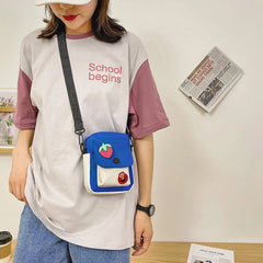 Youth Girl Street Messenger Bag Women Cartoon Canvas Shoulder Bag